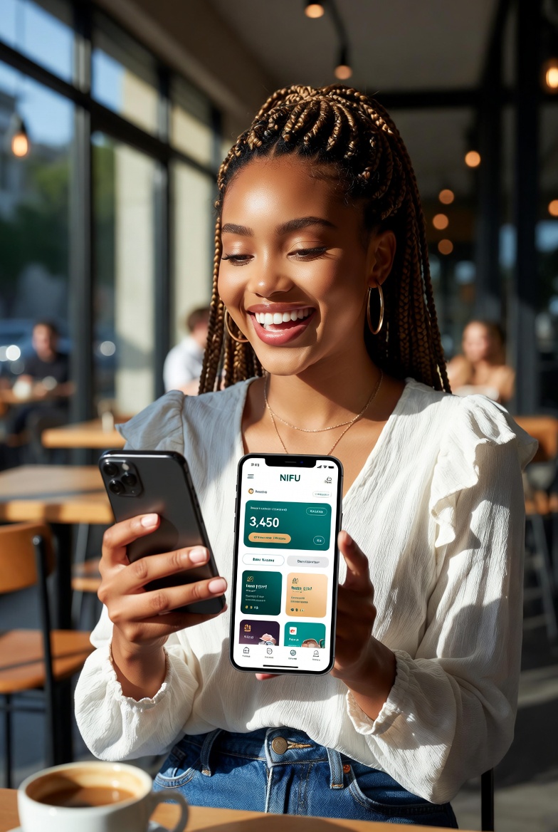 Happy young Kenyans using NIFU app